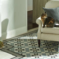 Blenheim Black, Dover White & Grey with Livingstone drop-in in a room setting