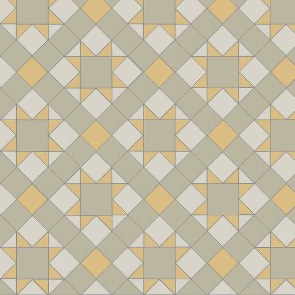 Chester Mews, Dover White & Hawthorn Yellow Ceramic Floor Tile