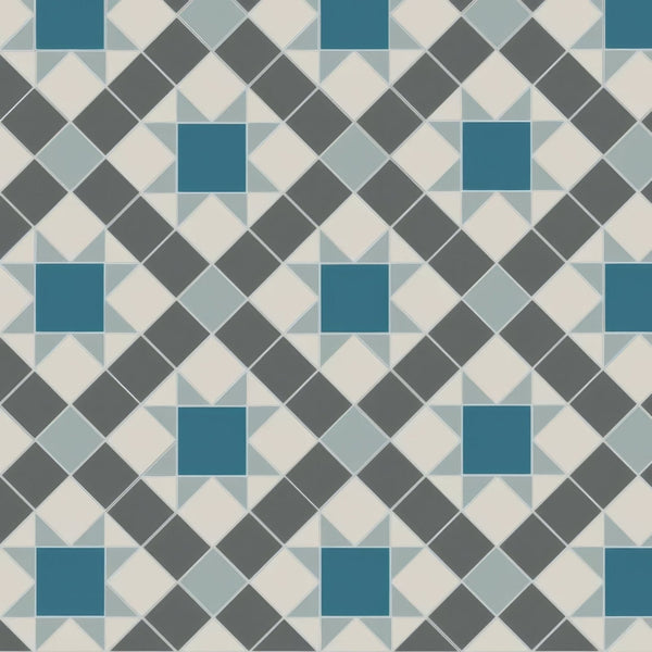 Dover White, Grey, Pugin Blue & Revival Grey Ceramic Floor Tile