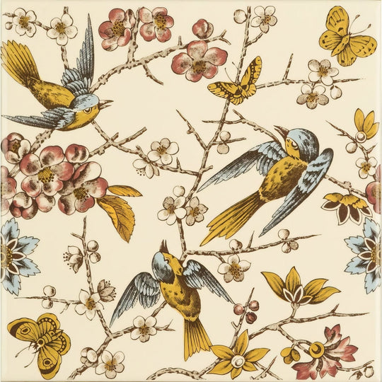 Bluebird Continuous Pattern on County White