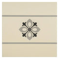 Bohemia Border Light Grey, Dark Grey and Black on White