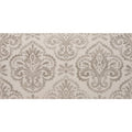 Beige and gray damask patterned wallpaper with intricate floral motifs in Bohemia Florence 60 x 30cm design