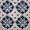 Bolero Light/Dark Blue on Chalk – pattern detail