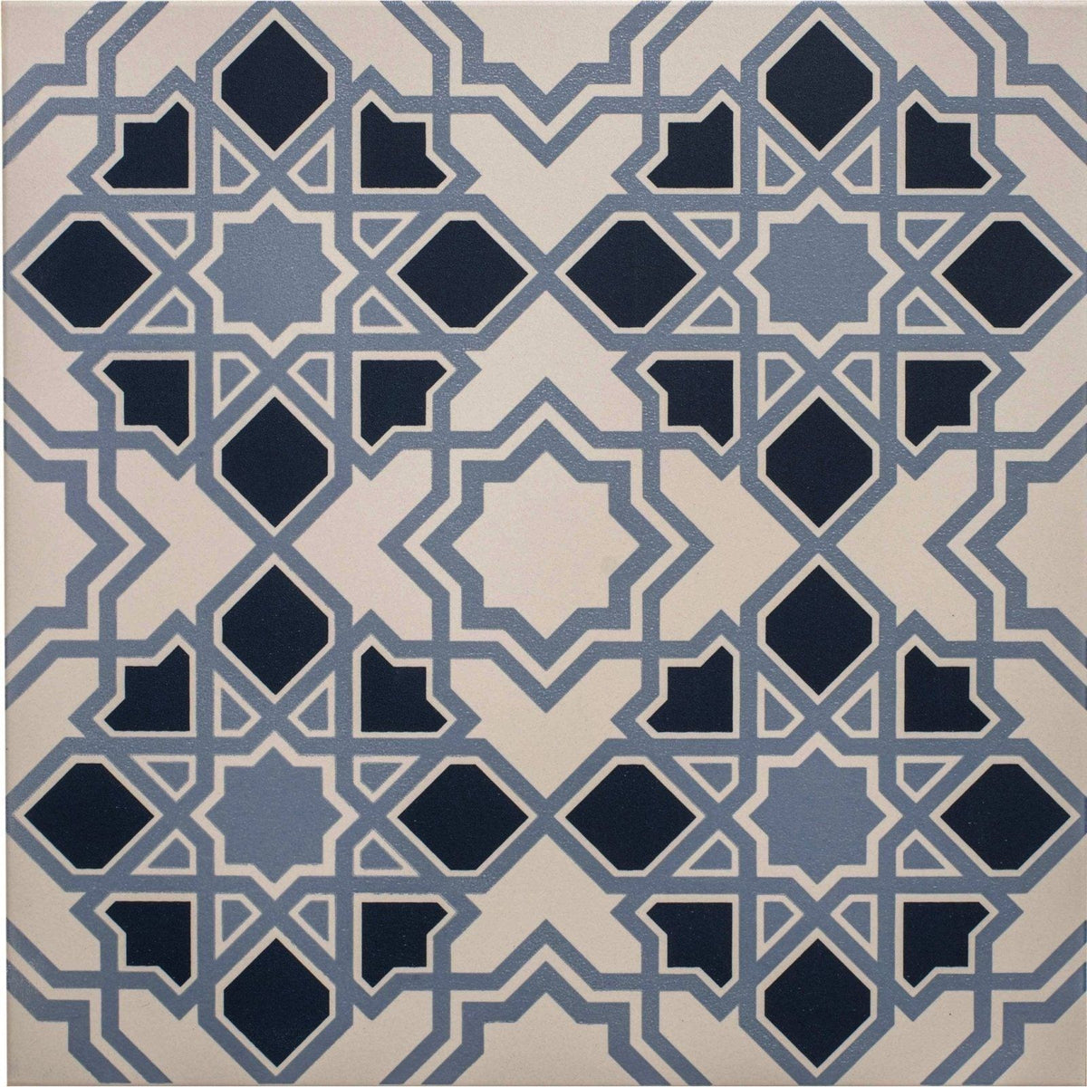 Bolero Light/Dark Blue on Chalk – pattern detail