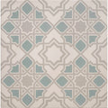Bolero Teal on Chalk – pattern detail