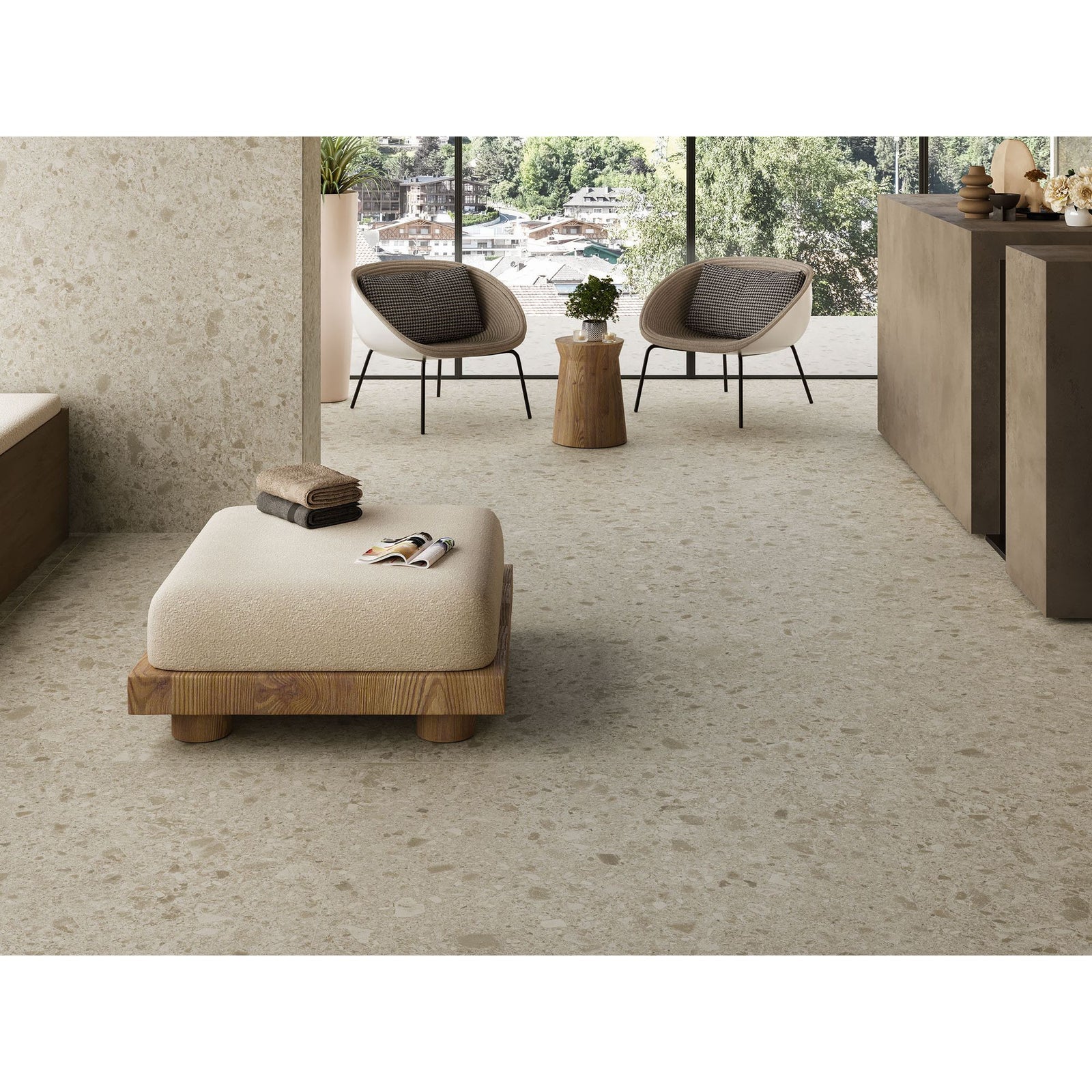 Boost Mix Ivory 30 x 60cm Porcelain Wall & Floor Tile – detail view 3