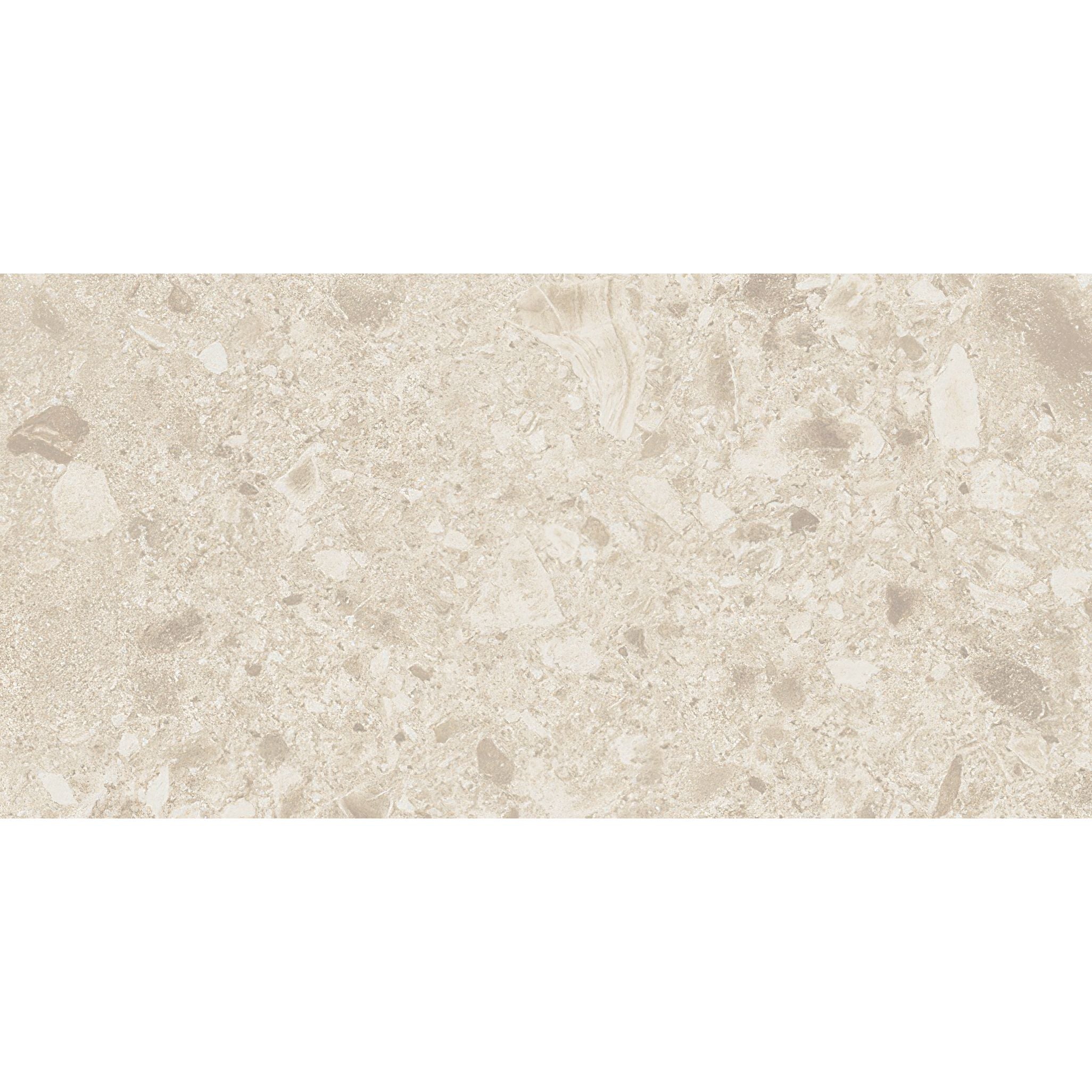 Beige stone tile boost mix ivory 30 x 60cm with speckled natural texture and subtle gray veining