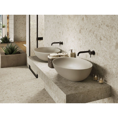 Boost Mix Ivory 30 x 60cm beige terrazzo-effect tile with speckled aggregate
