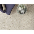 Beige terrazzo floor tiles boost mix ivory 60 x 60cm with speckled natural stone texture