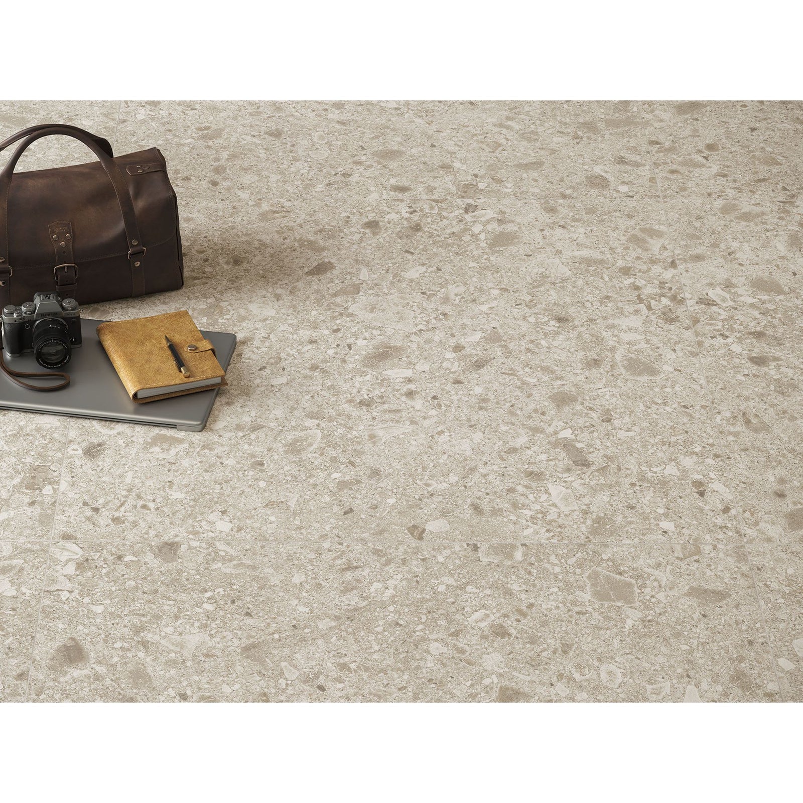 Boost Mix Ivory 60 x 60cm Porcelain Wall & Floor Tile – close-up detail