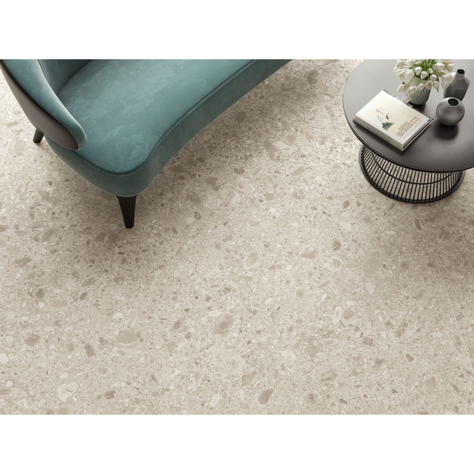 Boost Mix Ivory 60 x 60cm Porcelain Wall & Floor Tile – detail view 3