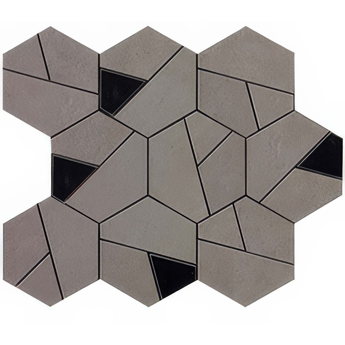 Boost Smoke Mosaico Hex Black 25 x 28.5cm