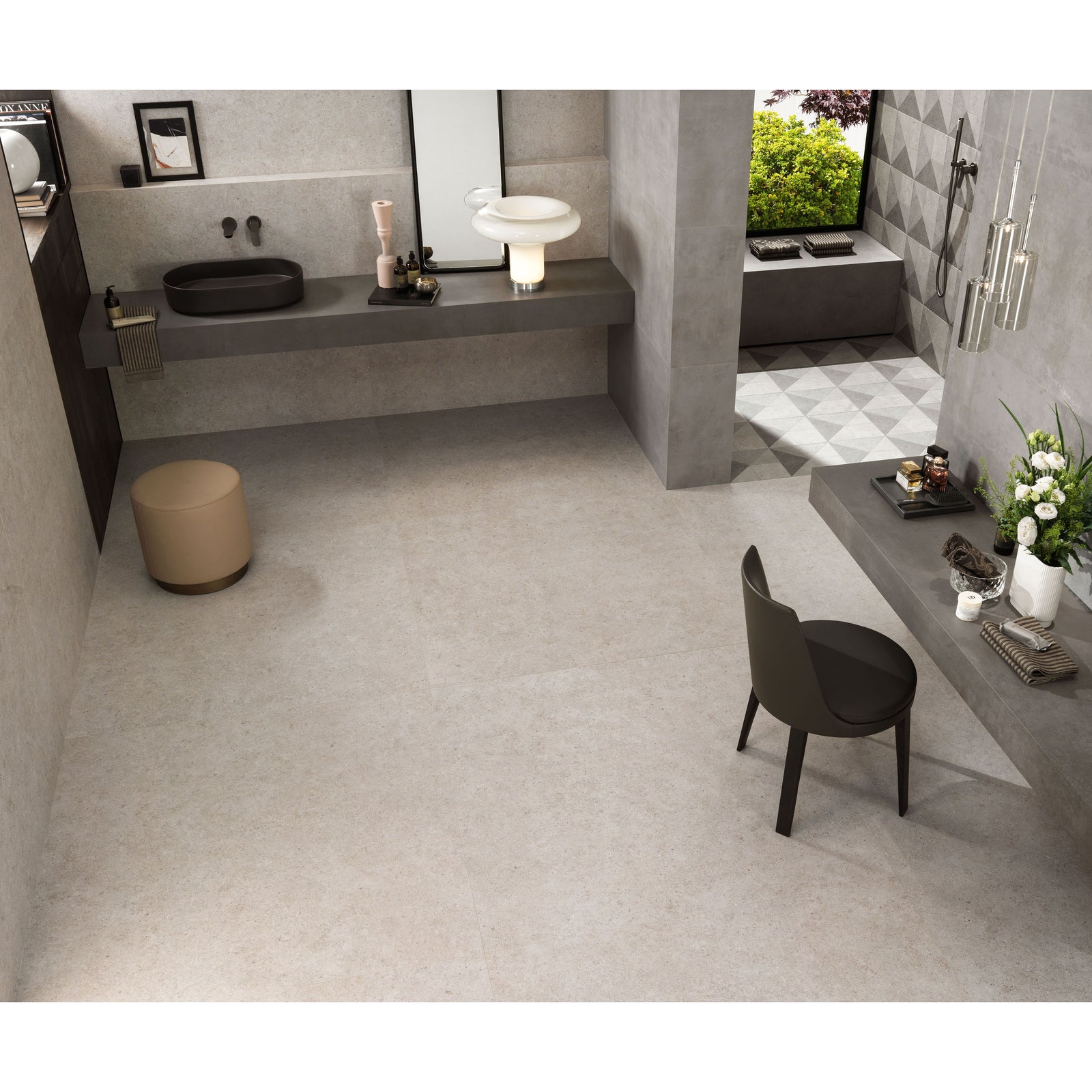 Boost Stone White 60 x 120cm Porcelain Wall & Floor Tile – detail view 4