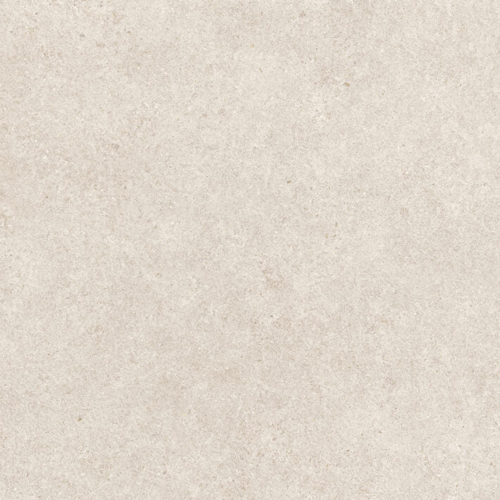 Beige textured tile with subtle speckles from boost stone white outdoor 120 x 120cm for exterior use