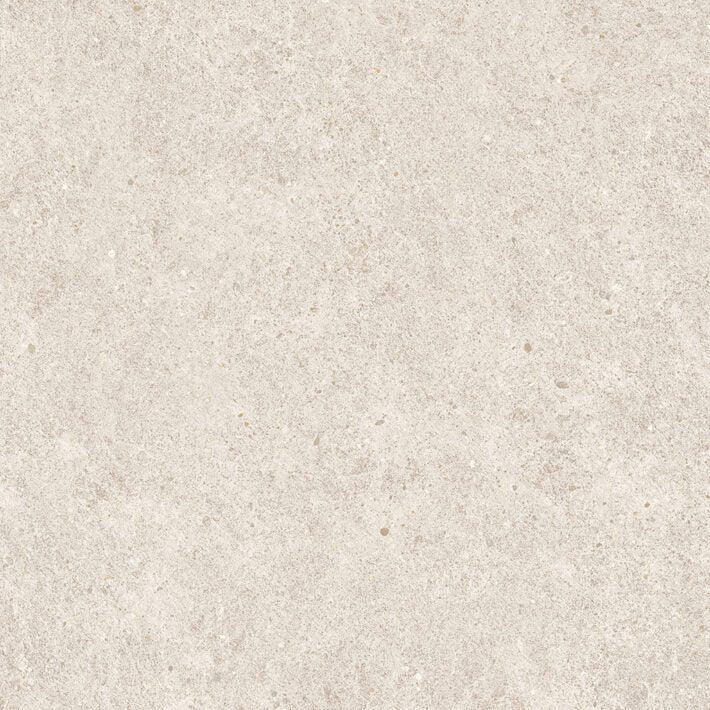 Beige textured boost stone white outdoor tile 60 x 60cm with subtle speckles and matte finish