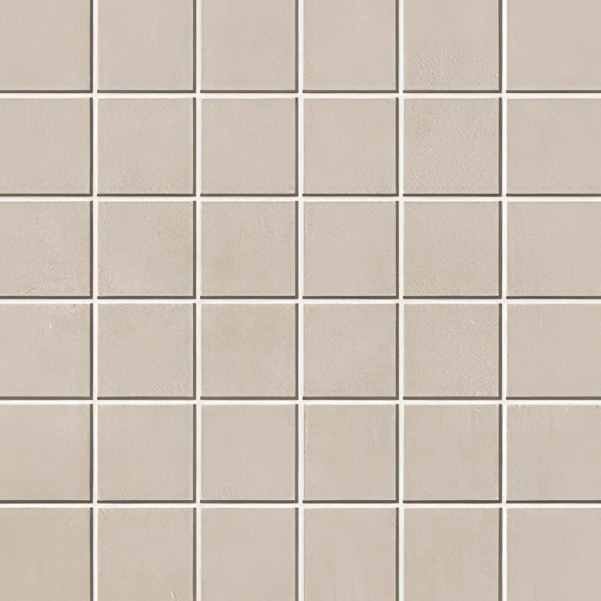 Beige square mosaic tile boost white mosaico 30 x 30cm with subtle texture and light gray grout lines