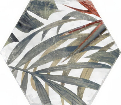 Botanical Hexagon White Floral