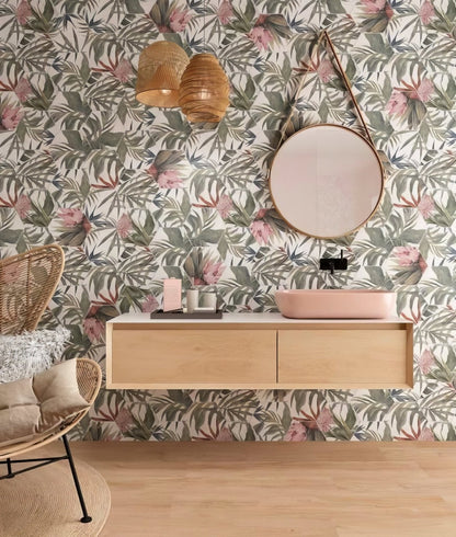 Botanical Hexagon White Floral