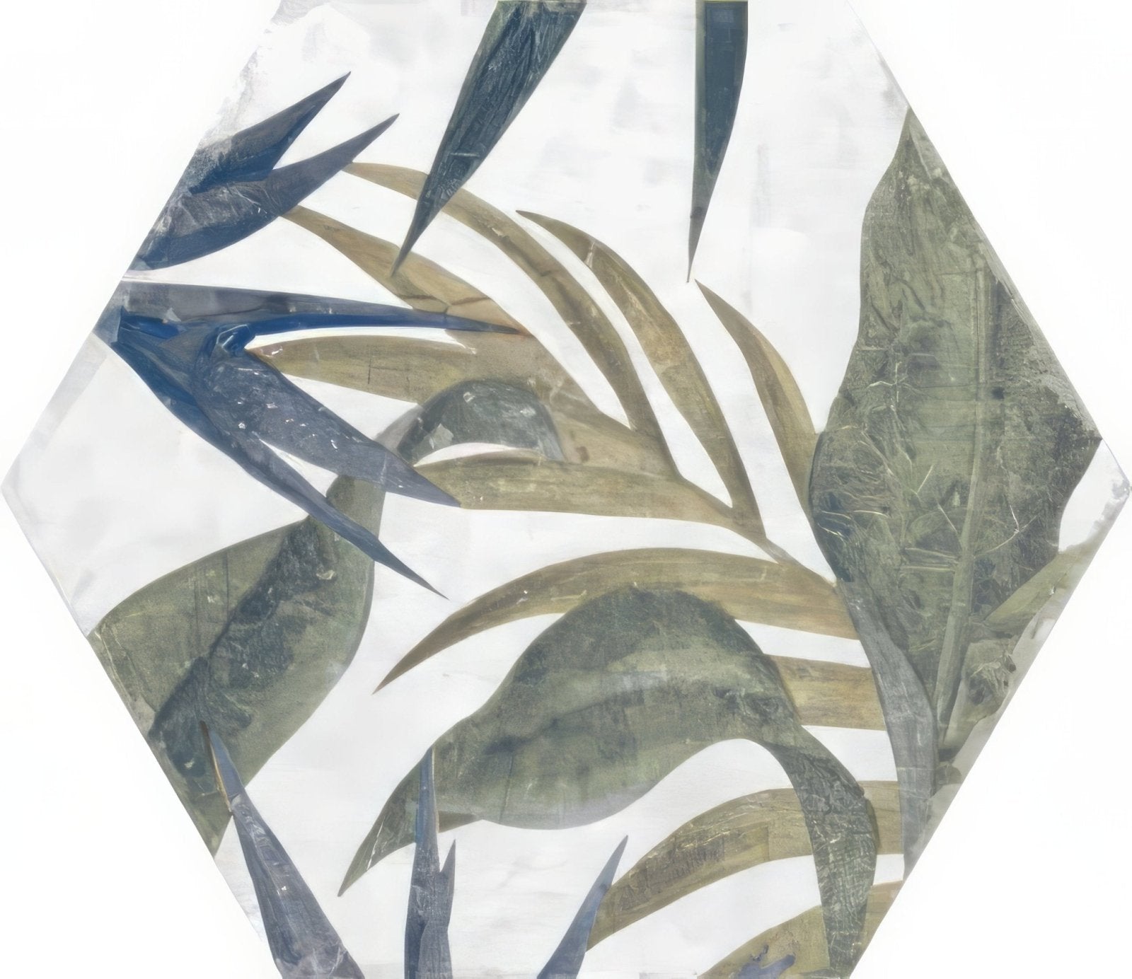 Botanical Hexagon White Floral