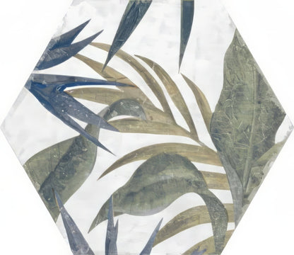 Botanical Hexagon White Floral