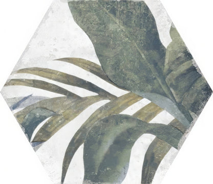 Botanical Hexagon White Floral