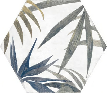 Botanical Hexagon White Floral