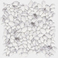Boulder carrara mosaic white marble pebble mosaic tile with natural gray veining for decorative surfaces