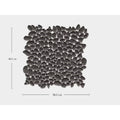 Black marble pebble mosaic tile boulder negro marquina with 30.5 cm square pieces for decorative surfaces