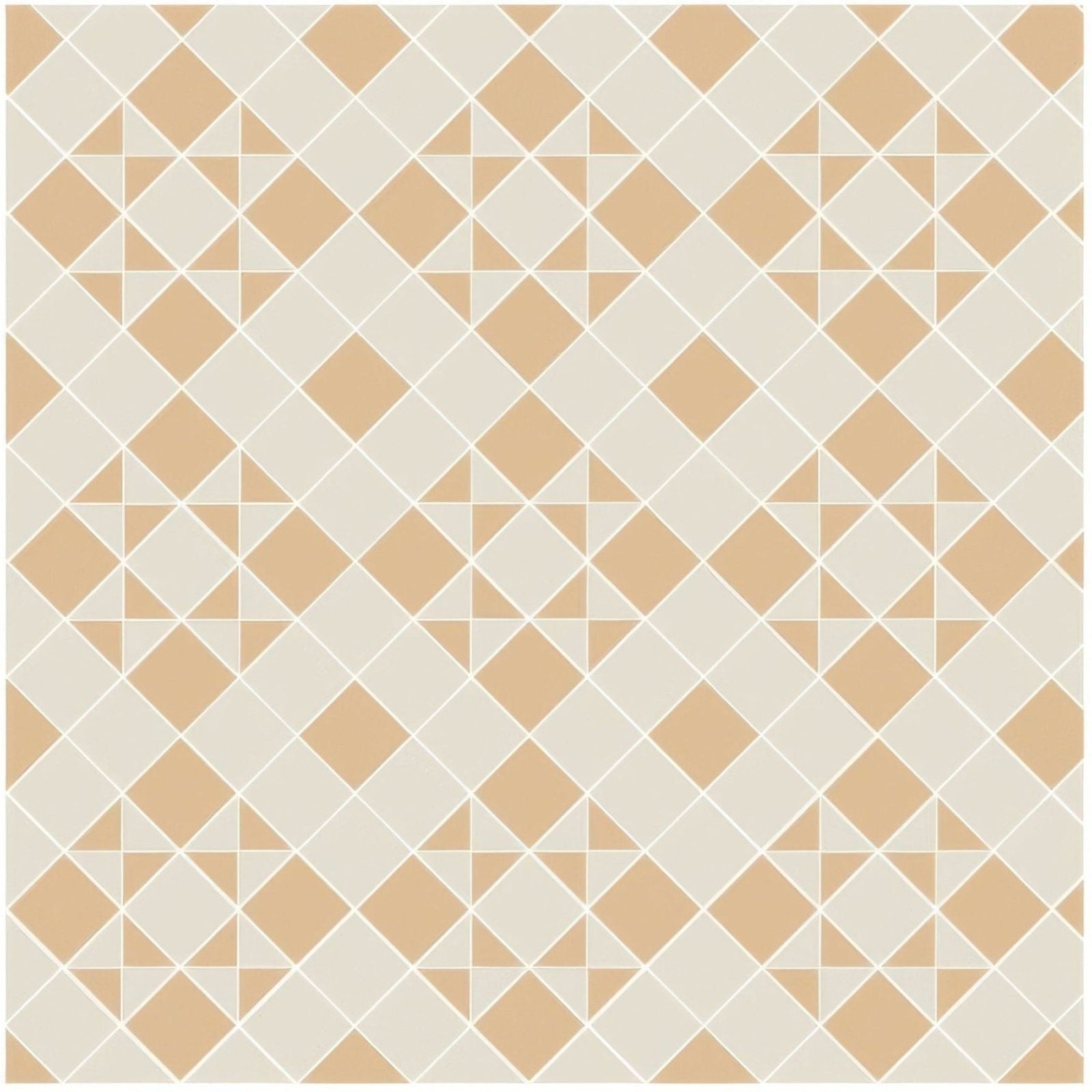 Beige and cream diamond patterned tile design in braemar hawthorn yellow and dover white for indoor use