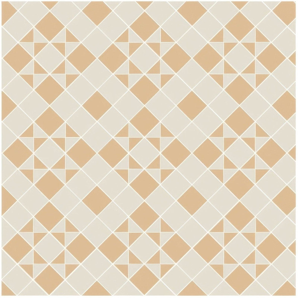 
Beige and cream diamond patterned tile design in braemar hawthorn yellow and dover white for indoor use