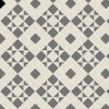 Braemar Revival Grey and Dover White – pattern detail