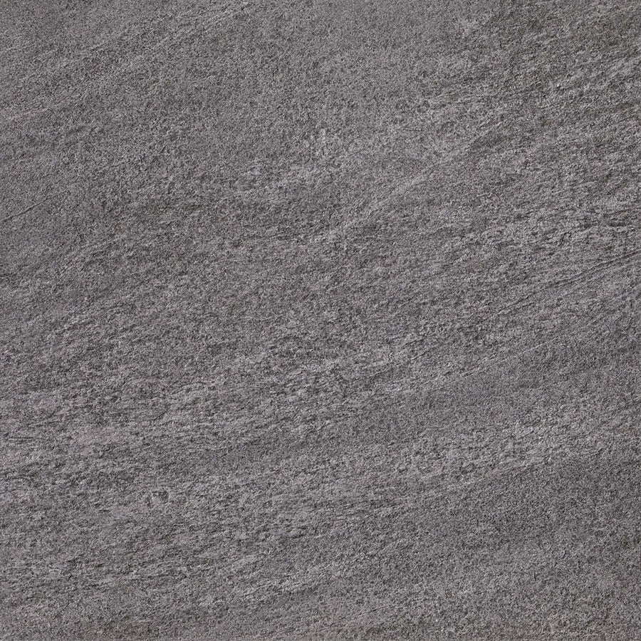 Bravestone grey 60 x 60cm dark gray stone tile with a textured natural surface for flooring and wall use