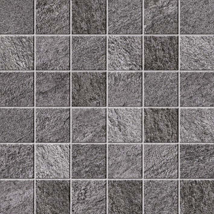 Bravestone grey mosaico 30 x 30cm gray stone mosaic tile with textured natural surface and subtle tone variations