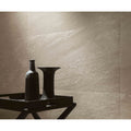 Beige textured wall tiles with subtle stone like finish in Bravestone gypsum 60 x 60cm perfect for stylish interiors