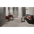 Bravestone pearl 60 x 60cm modern gray textured wall tiles with vertical ridged patterns for stylish interiors