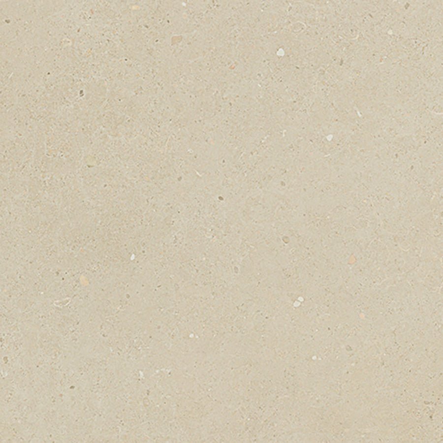 Beige textured stone tile brera bloom 60 x 60cm with subtle speckles and a smooth matte finish