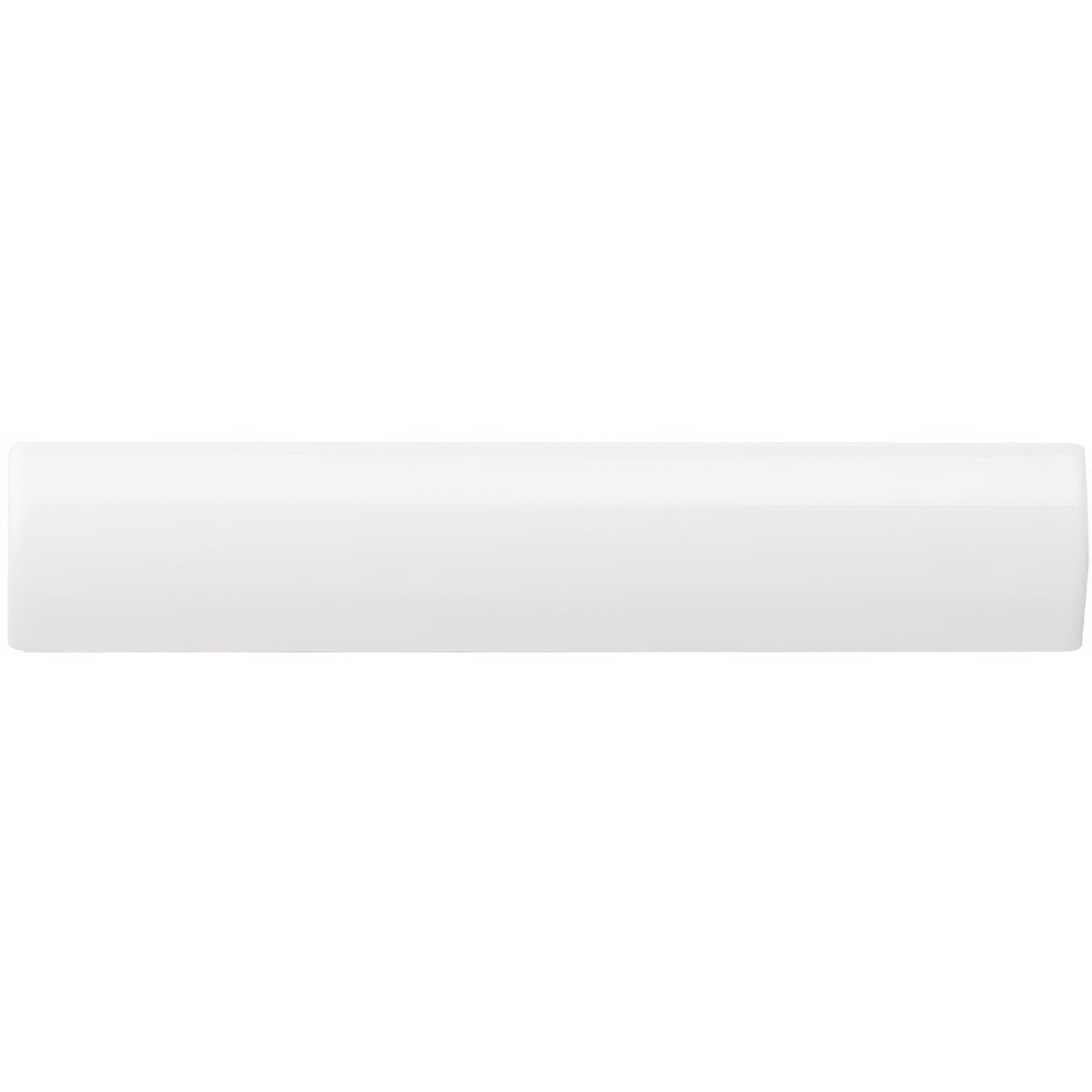 White rectangular ceramic tile with smooth glossy finish for brilliant white external corner trim