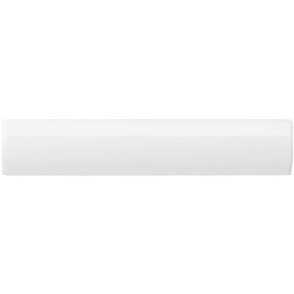 White rectangular ceramic tile with smooth glossy finish for brilliant white external corner trim