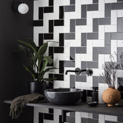 Brilliant White Half Tile