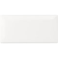 White rectangular ceramic serving platter with glossy finish for brilliant white metro bevelled tile collection