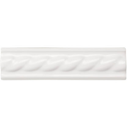 Brilliant White Rope Moulding Ceramic Wall Tile 152x40mm – thumbnail 2