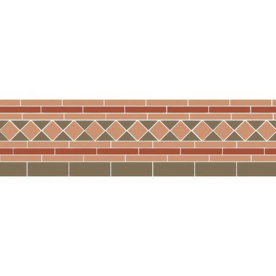 Bronte Red Green and Buff