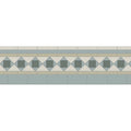 A decorative browning chester mews mosaic tile border with diamond motifs in sage green cream and revival grey hues