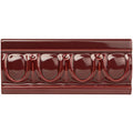 Burgundy Egg & Dart Moulding Ceramic Wall Tile 152x65mm