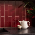 Burgundy Large Brick – close-up detail