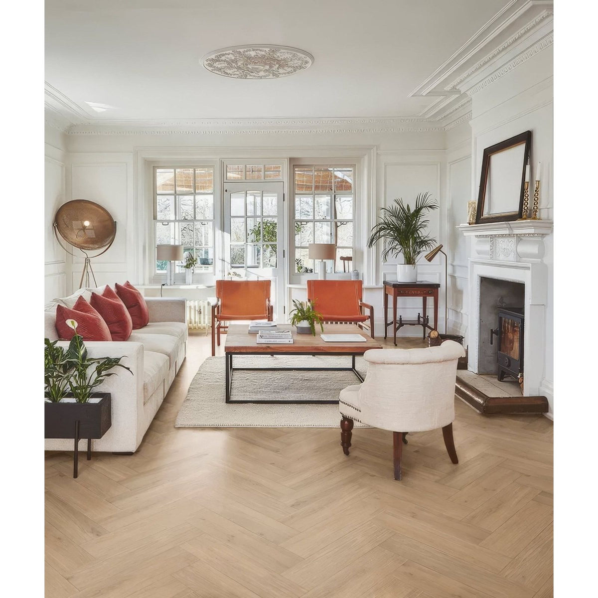 Burley Minerale Herringbone Click Tile – pattern detail