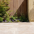 Buscot Limestone Etched Finish in a bathroom setting