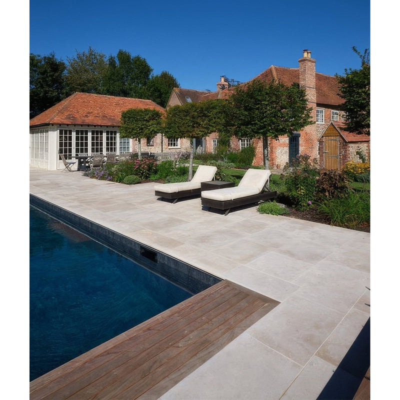 Buscot Limestone Paving Etched Finish