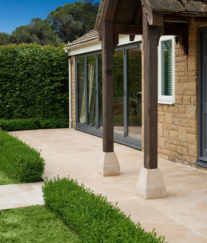 Buscot Limestone Paving Tumbled & Etched Finish