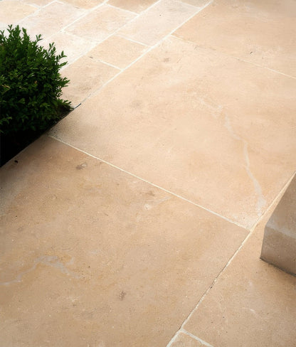 Buscot Limestone Paving Tumbled & Etched Finish